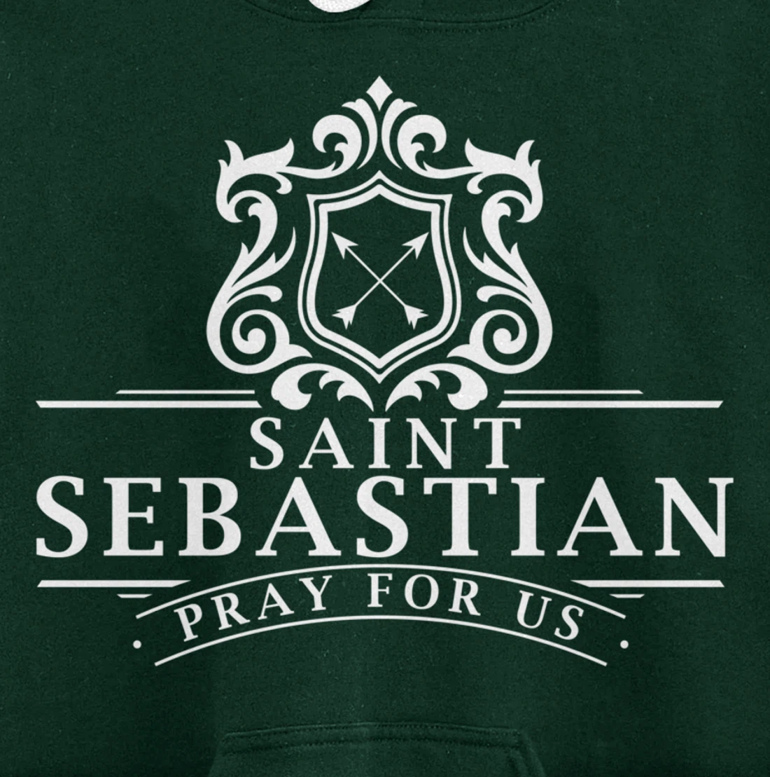 St Sebastian Patron Saint of Soldiers Sports Athletes Archer Pullover Hoodie