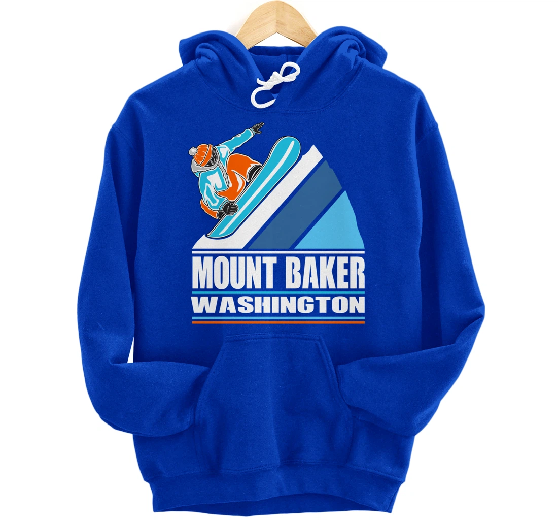 Mount Baker Washington - Vintage Snowboarder Pullover Hoodie