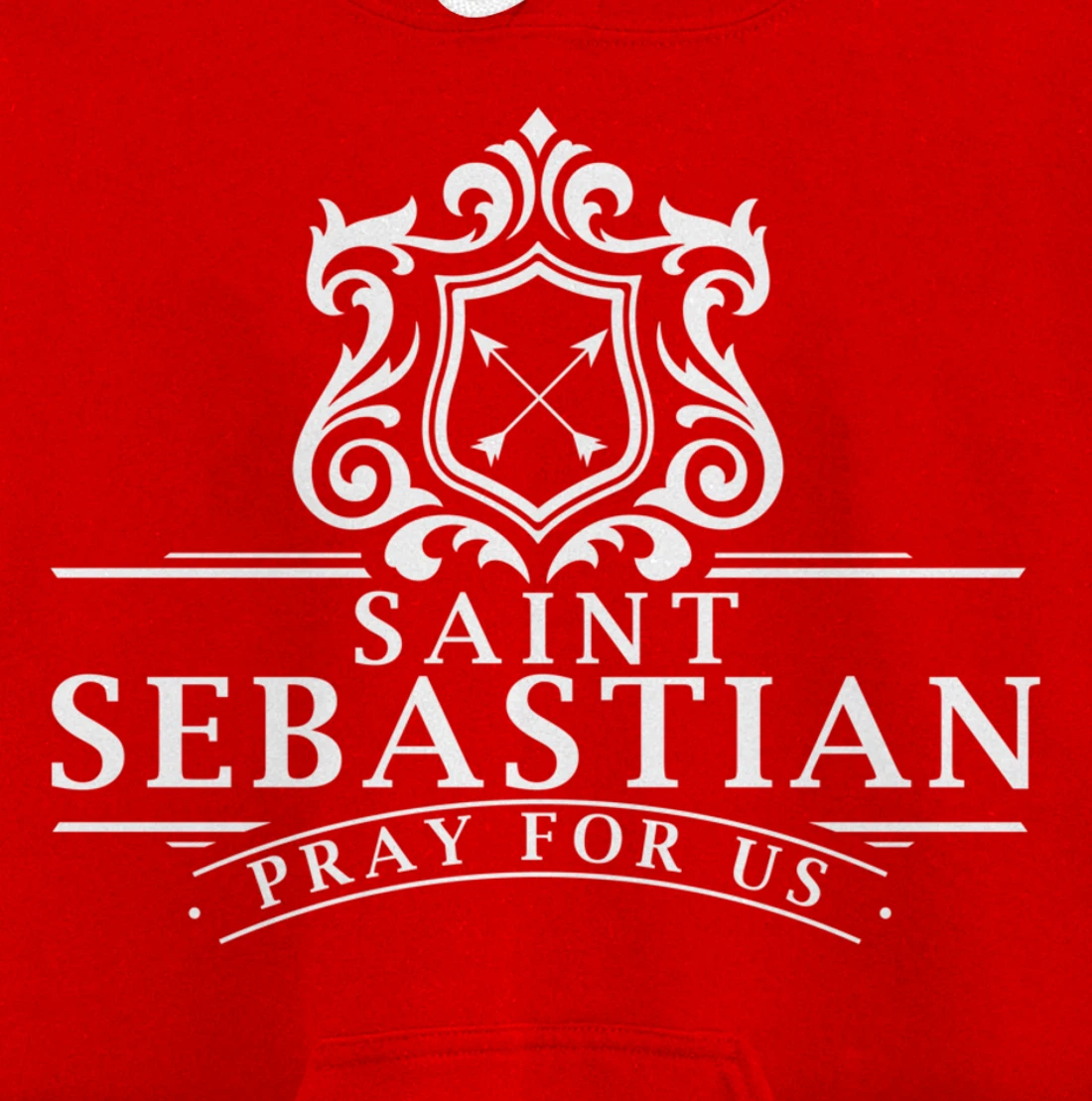 St Sebastian Patron Saint of Soldiers Sports Athletes Archer Pullover Hoodie