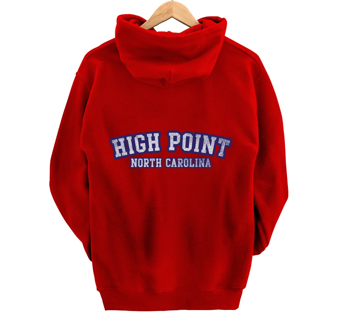High Point North Carolina Athletic Text Sport Style Pullover Hoodie