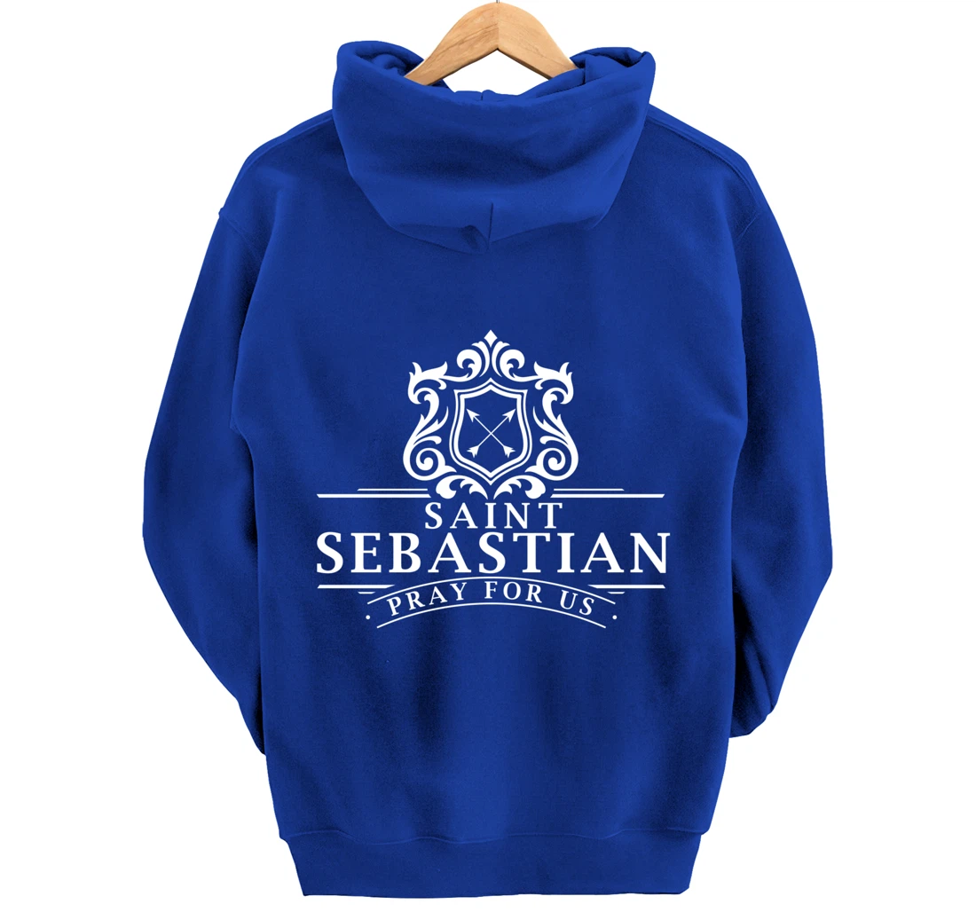 St Sebastian Patron Saint of Soldiers Sports Athletes Archer Pullover Hoodie