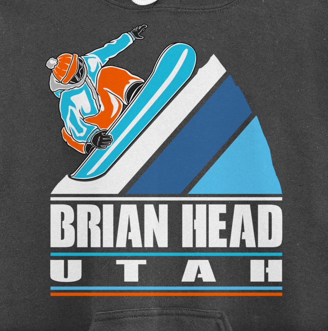 Brian Head Utah - Vintage Snowboarder Pullover Hoodie