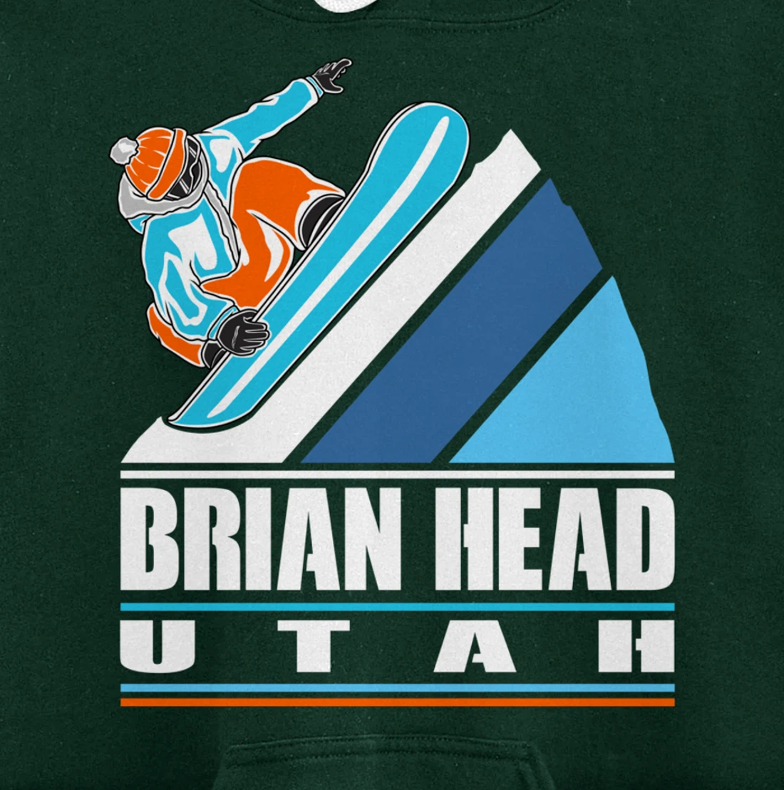 Brian Head Utah - Vintage Snowboarder Pullover Hoodie