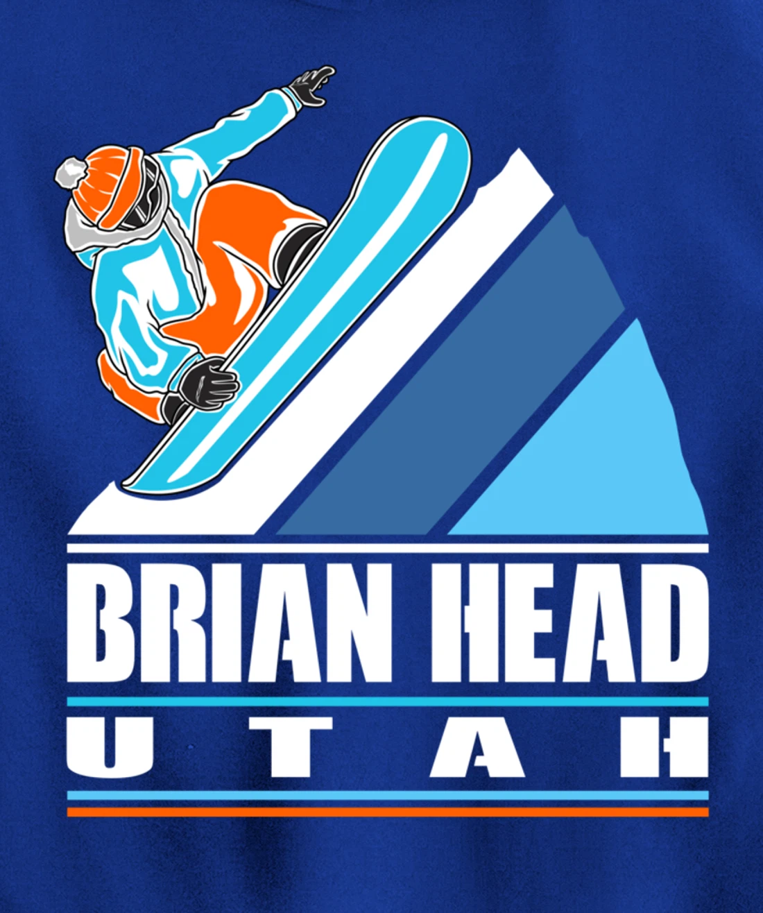 Brian Head Utah - Vintage Snowboarder Pullover Hoodie