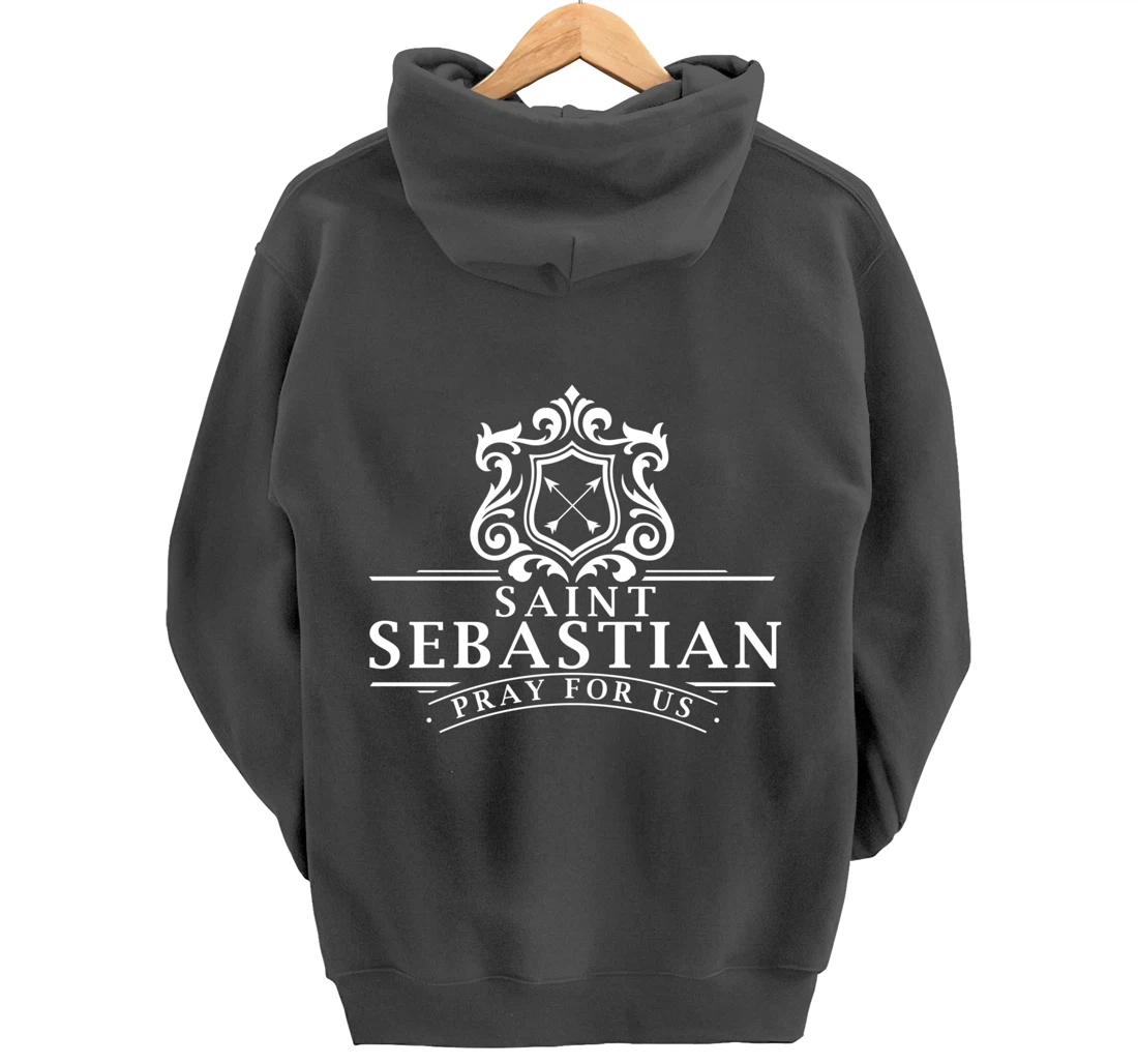 St Sebastian Patron Saint of Soldiers Sports Athletes Archer Pullover Hoodie