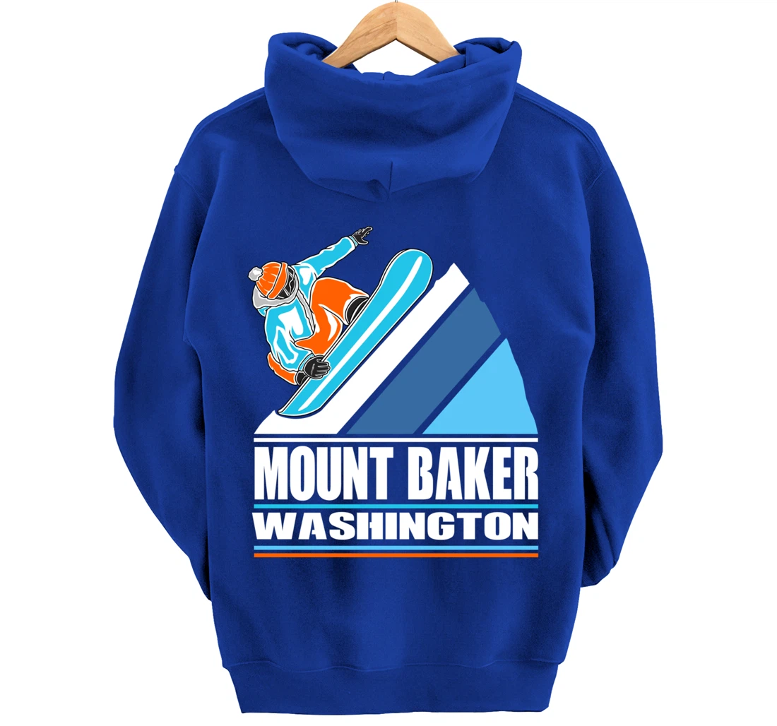 Mount Baker Washington - Vintage Snowboarder Pullover Hoodie