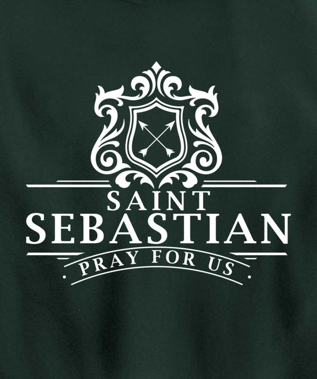 St Sebastian Patron Saint of Soldiers Sports Athletes Archer Pullover Hoodie