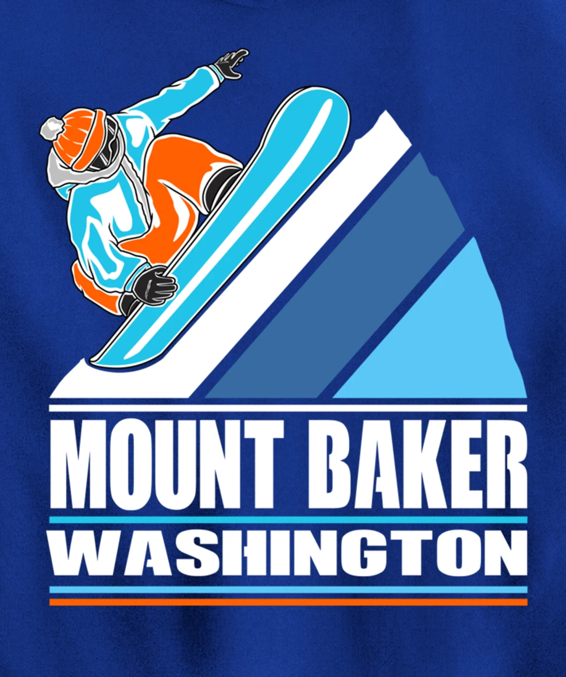 Mount Baker Washington - Vintage Snowboarder Pullover Hoodie