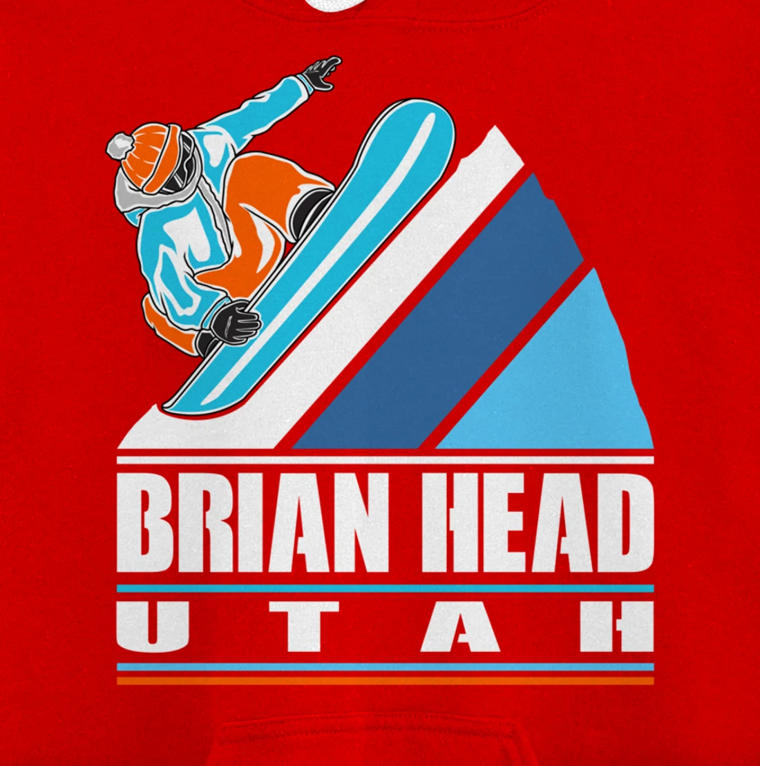 Brian Head Utah - Vintage Snowboarder Pullover Hoodie