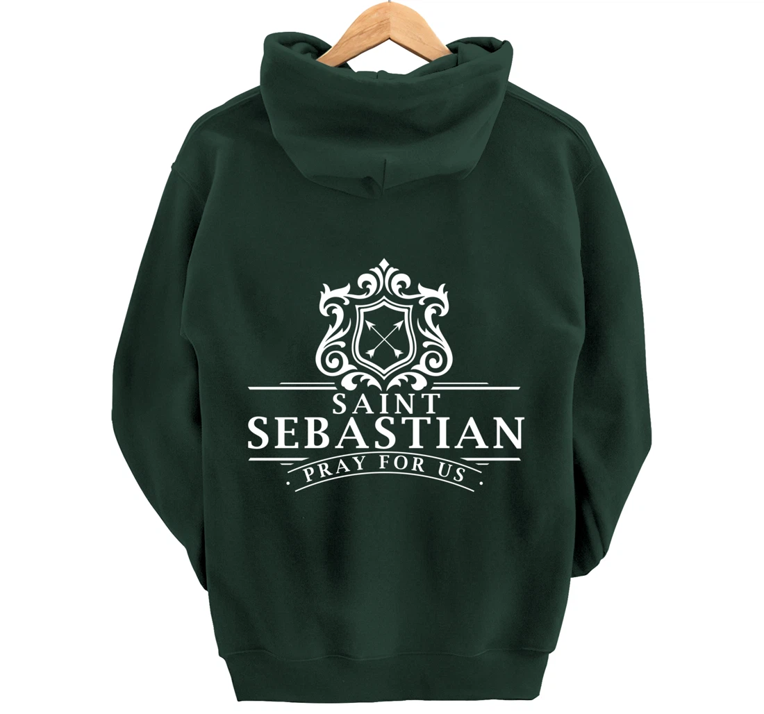 St Sebastian Patron Saint of Soldiers Sports Athletes Archer Pullover Hoodie