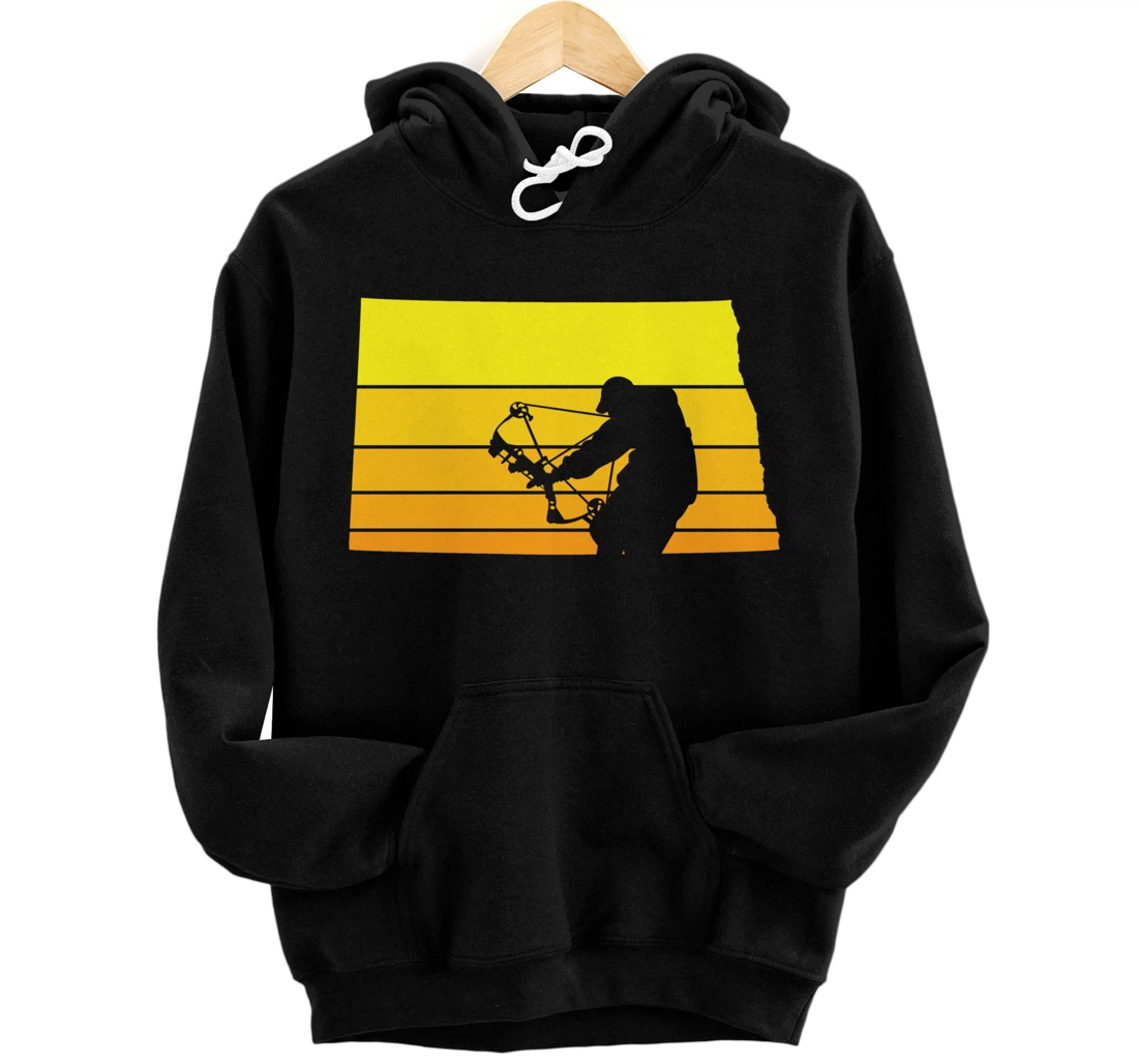 Sunset Bowhunter North Dakota Pullover Hoodie