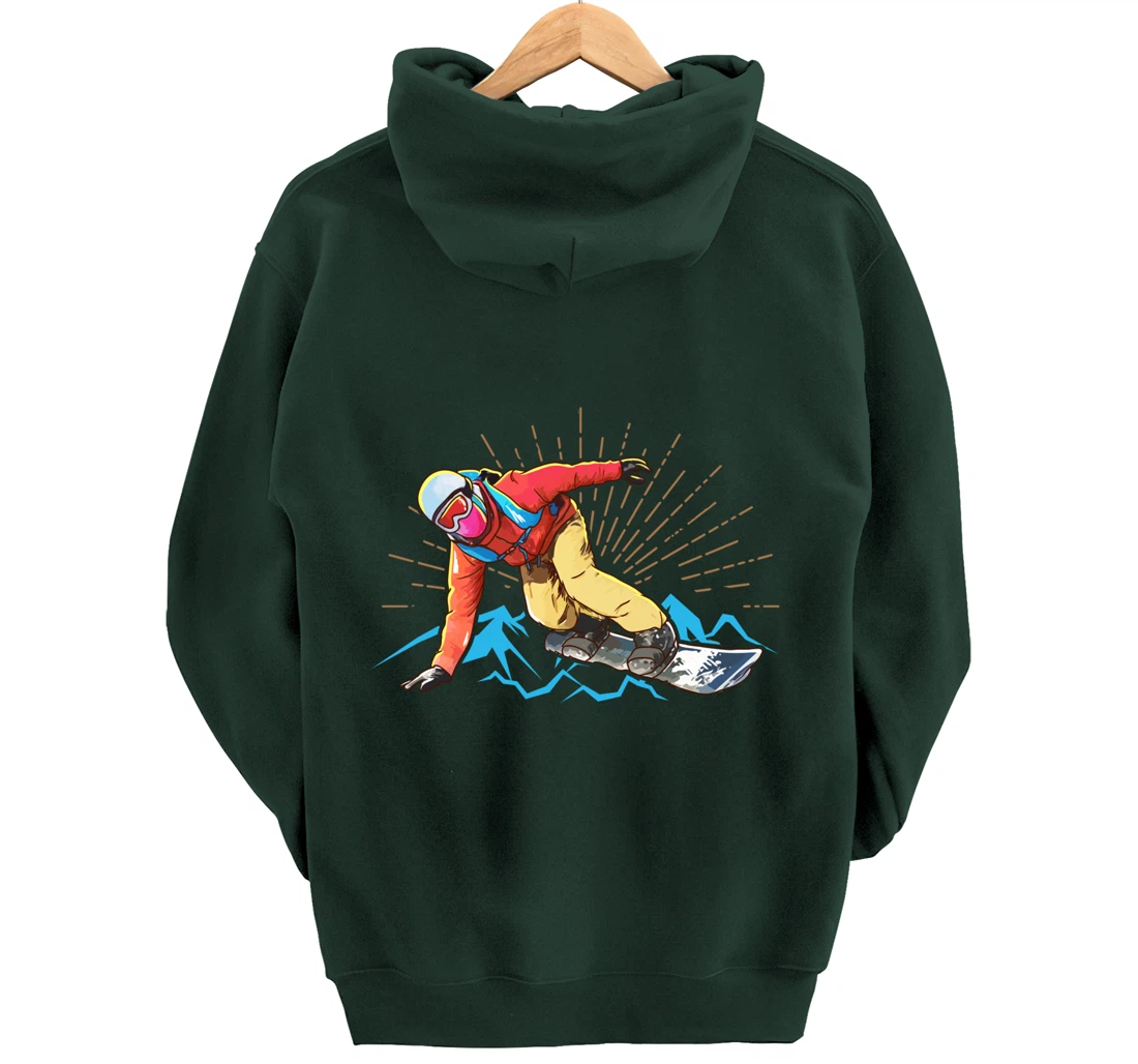 Snowboarding Pullover Hoodie