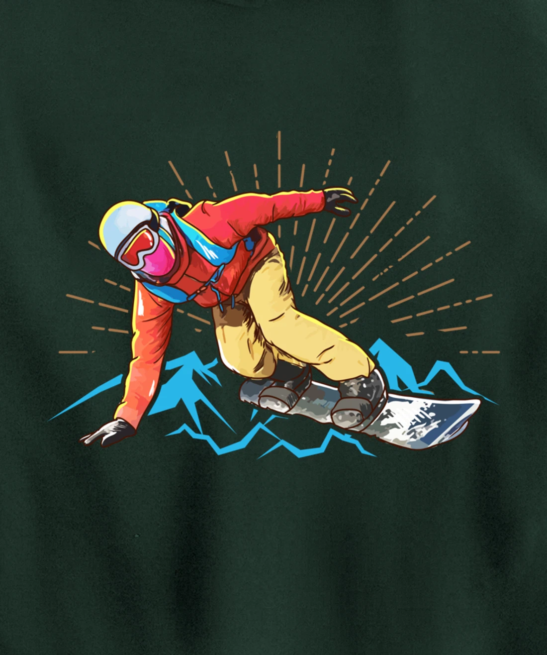 Snowboarding Pullover Hoodie