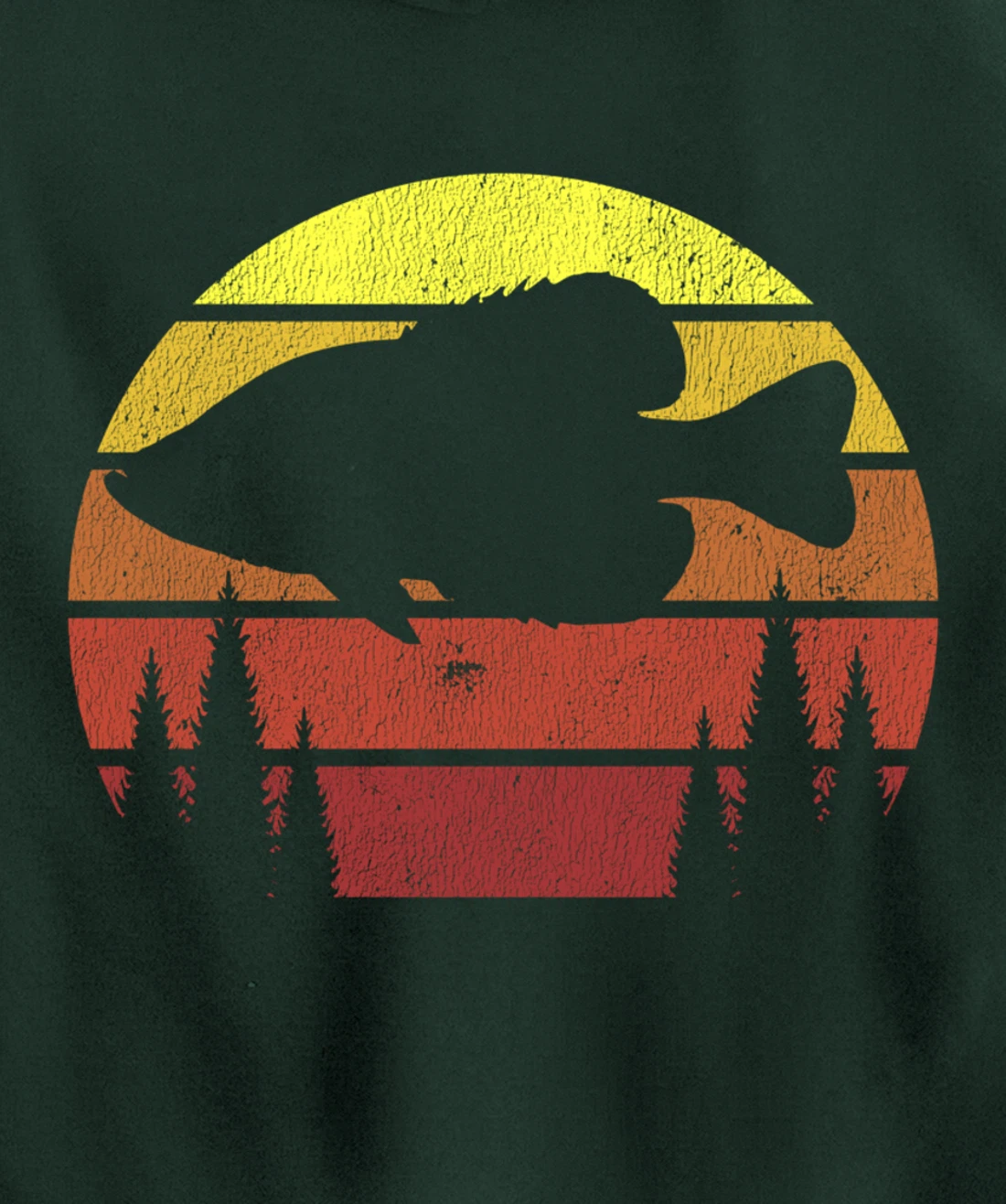 Crappie Fishing Retro Panfish Speck Fisherman Gift Pullover Hoodie