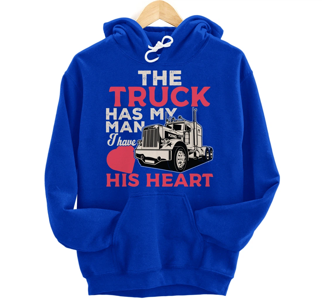 Truck Driver Wife Funny Trucker Wife Women Girls Gift Pullover Hoodie