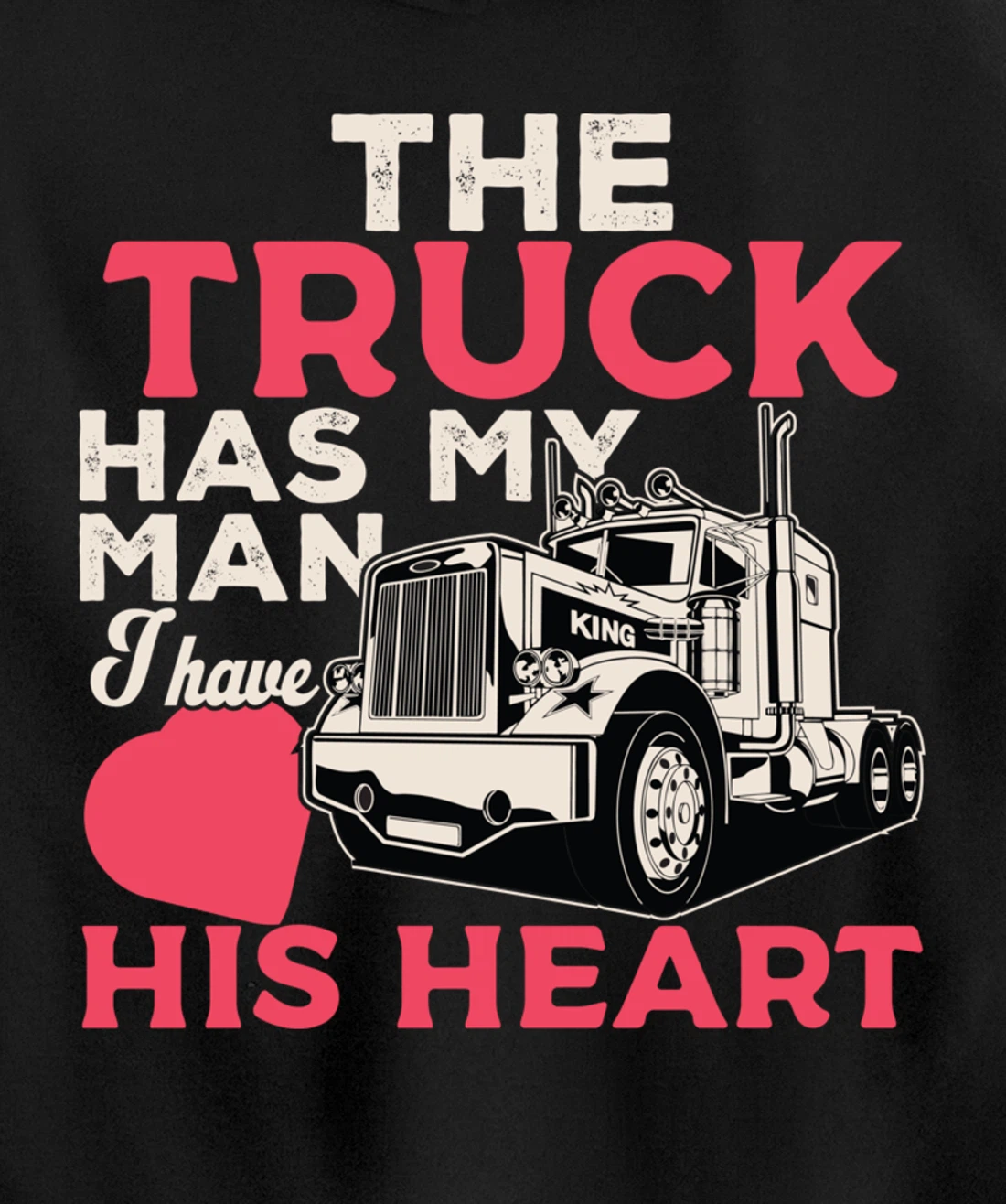 Truck Driver Wife Funny Trucker Wife Women Girls Gift Pullover Hoodie