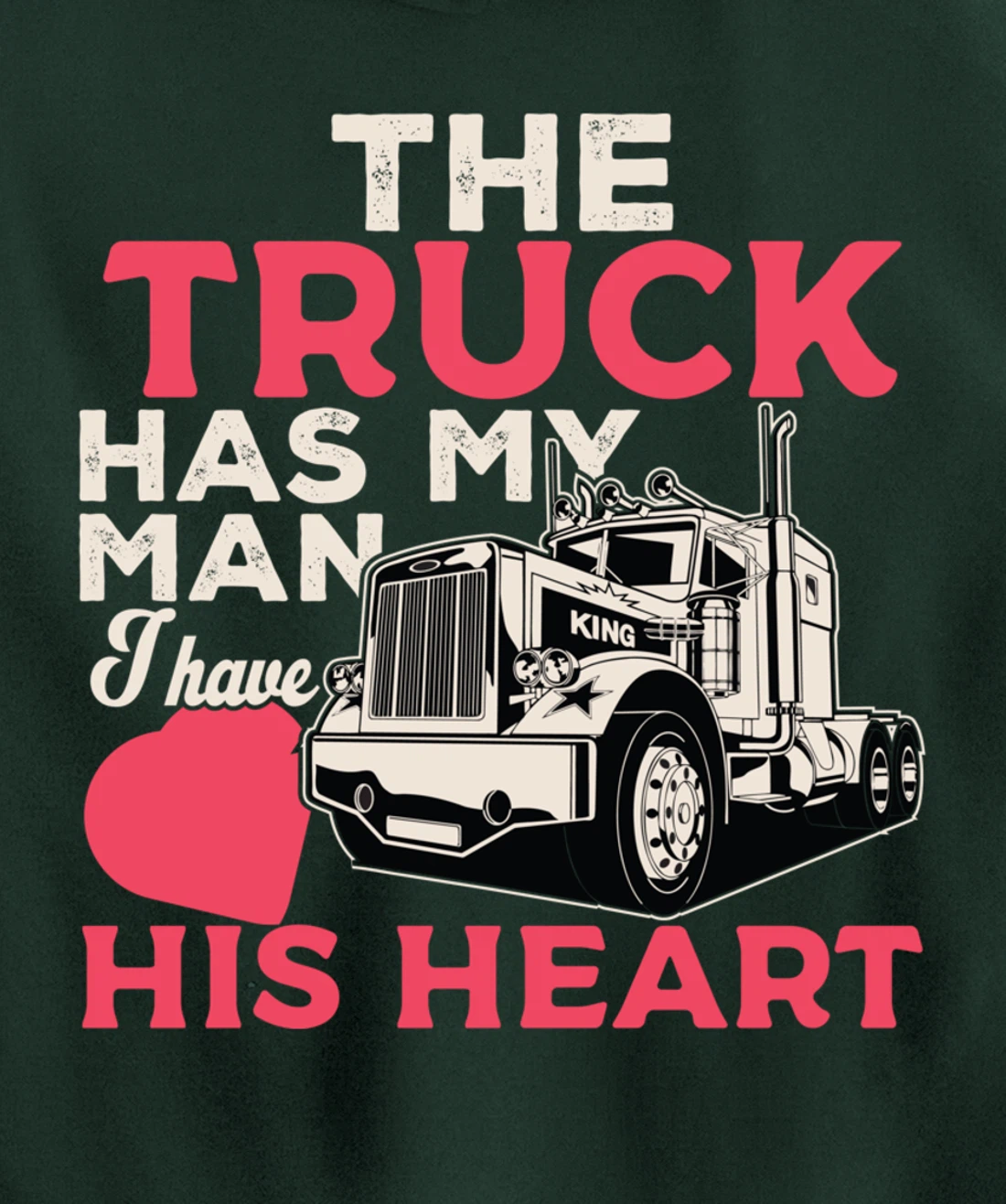 Truck Driver Wife Funny Trucker Wife Women Girls Gift Pullover Hoodie