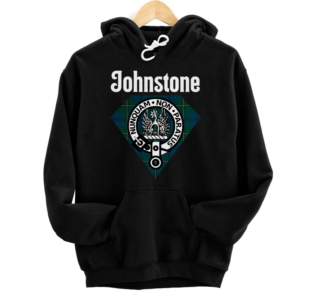 Johnstone Clan Scottish Name Coat Of Arms Tartan Pullover Hoodie