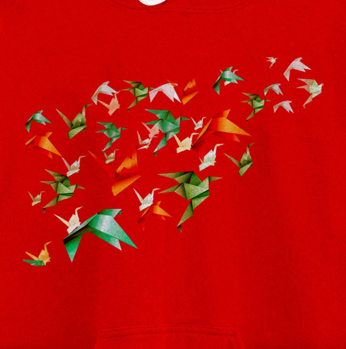 Origami Decorative Paper Cranes Japanese Paper Bird Lover Pullover Hoodie