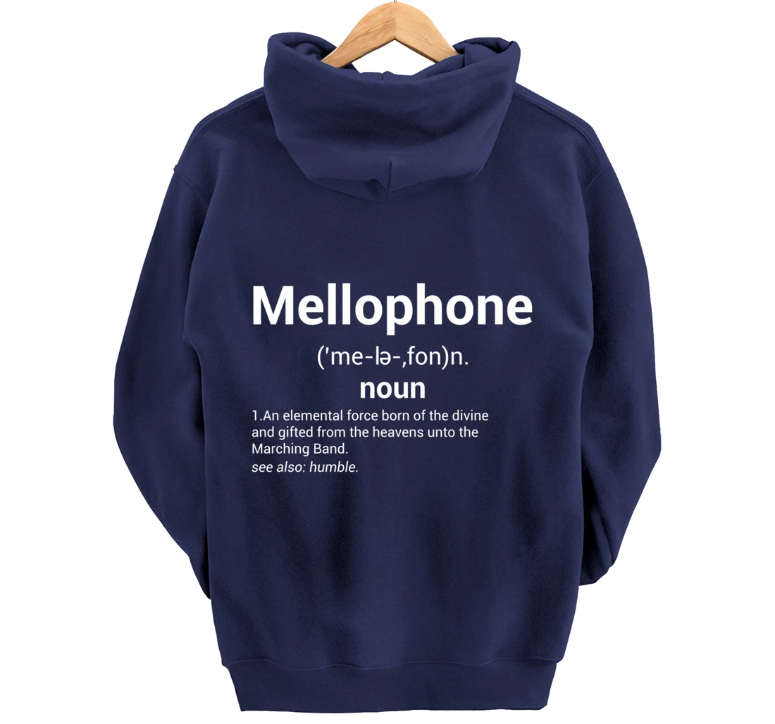 Mellophone Definition | Marching Band Music Musician Gift Pullover Hoodie