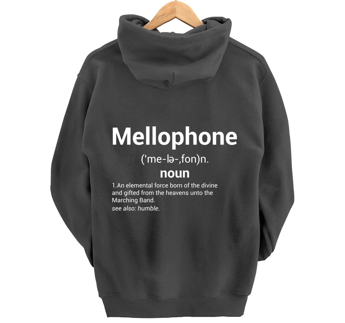 Mellophone Definition | Marching Band Music Musician Gift Pullover Hoodie