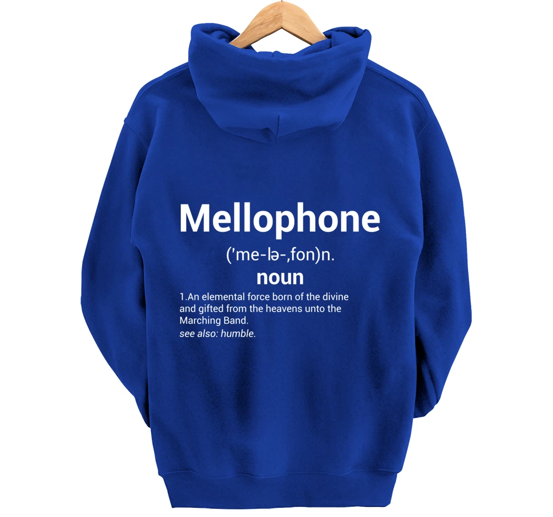Mellophone Definition | Marching Band Music Musician Gift Pullover Hoodie