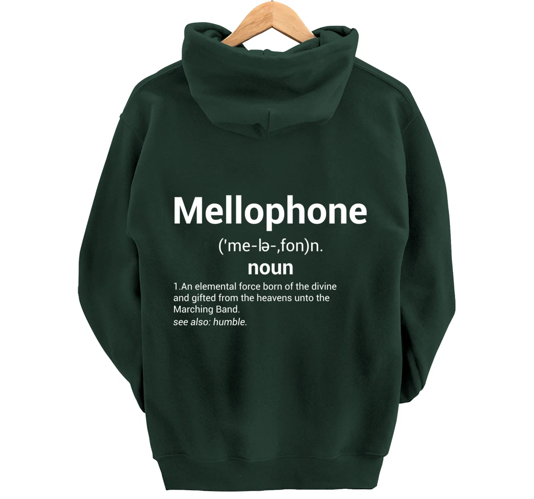 Mellophone Definition | Marching Band Music Musician Gift Pullover Hoodie