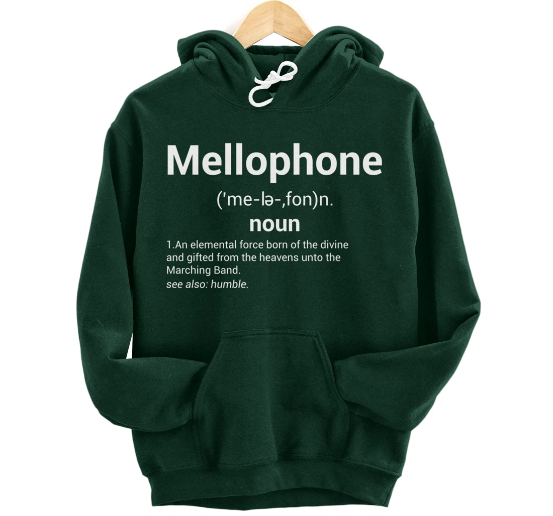 Mellophone Definition | Marching Band Music Musician Gift Pullover Hoodie