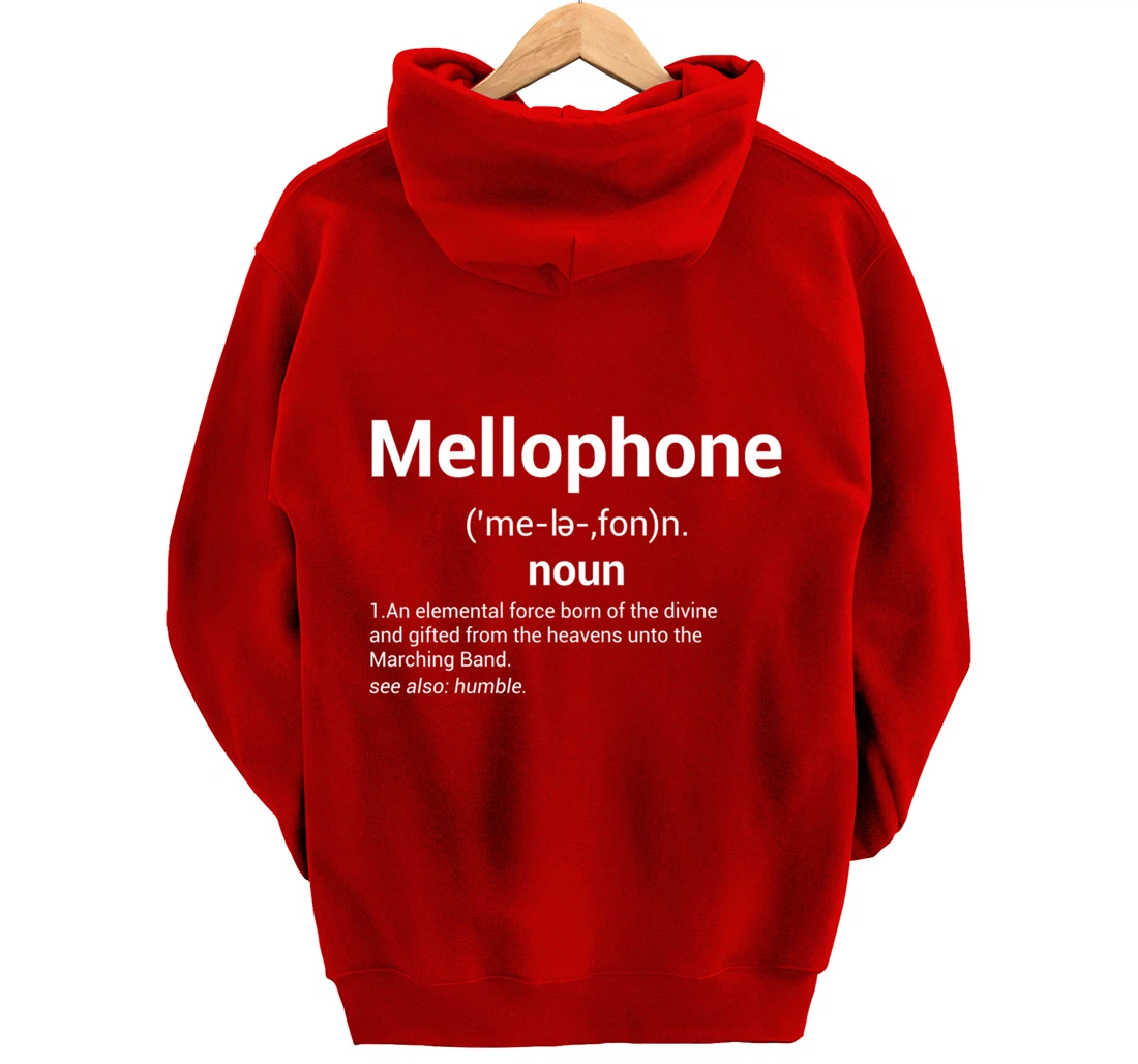 Mellophone Definition | Marching Band Music Musician Gift Pullover Hoodie