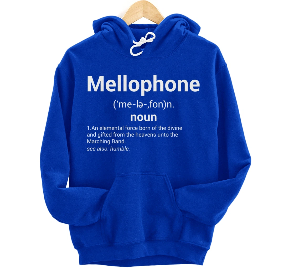 Mellophone Definition | Marching Band Music Musician Gift Pullover Hoodie