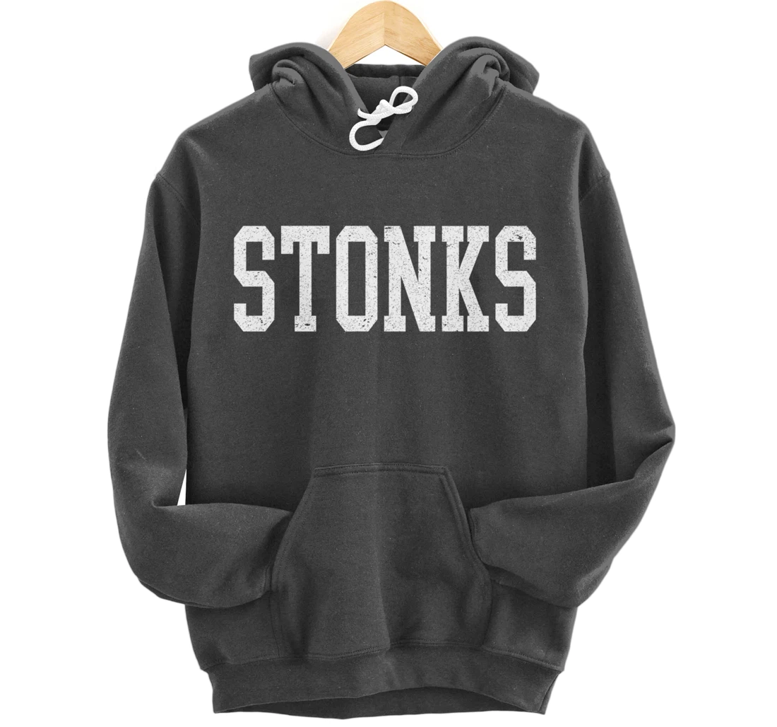 Stonks Dank Meme Man Stock Trader Trending Fresh Fun Gift Pullover Hoodie