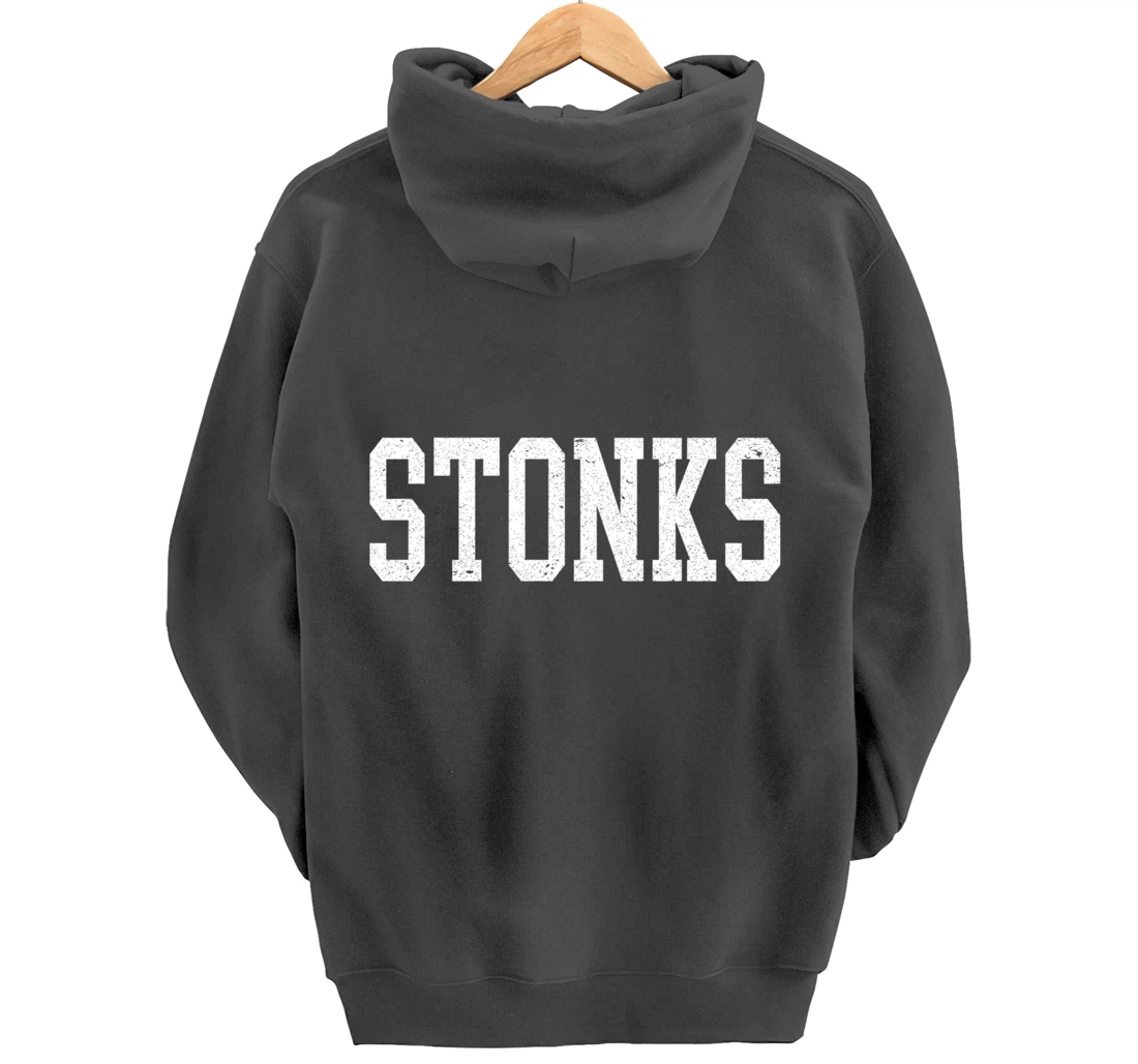 Stonks Dank Meme Man Stock Trader Trending Fresh Fun Gift Pullover Hoodie