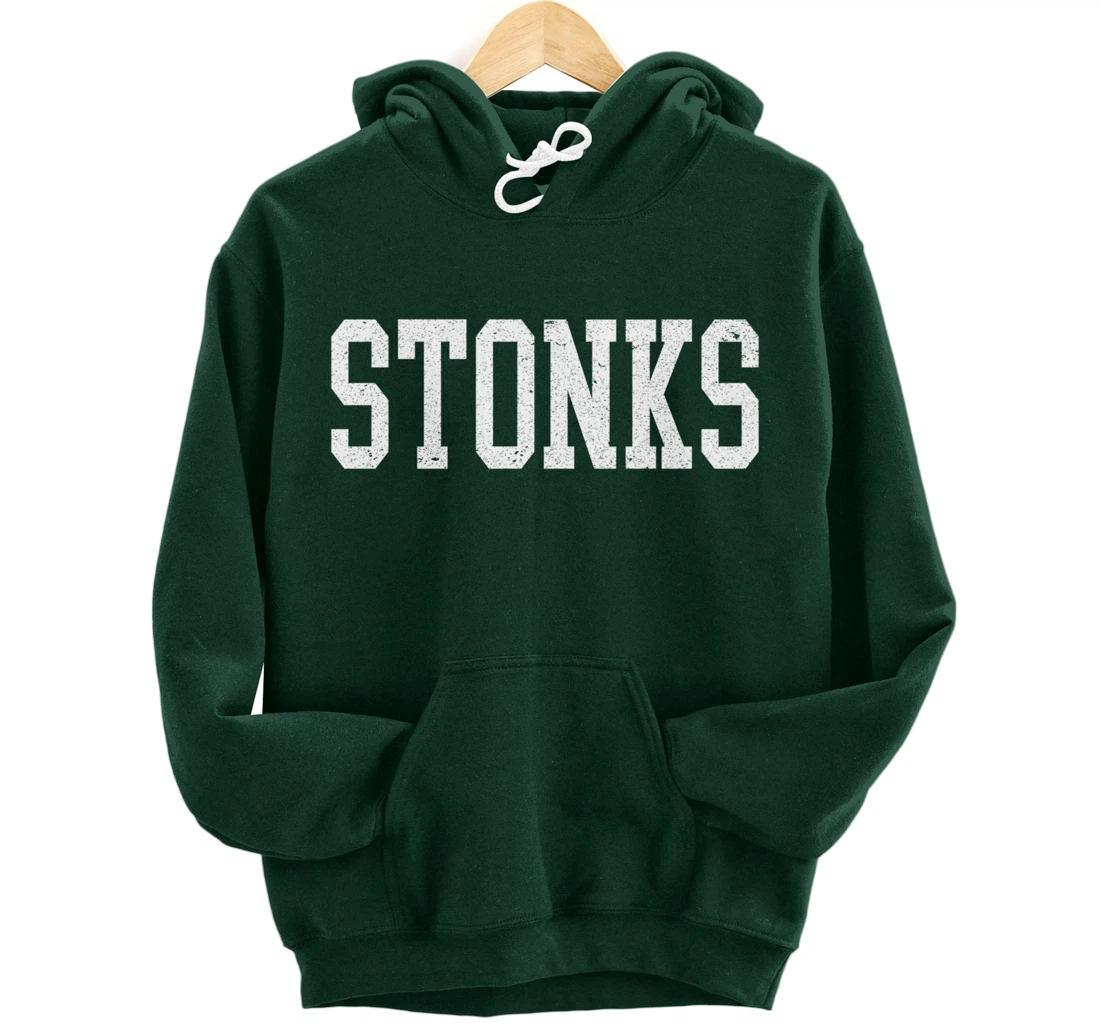 Stonks Dank Meme Man Stock Trader Trending Fresh Fun Gift Pullover Hoodie