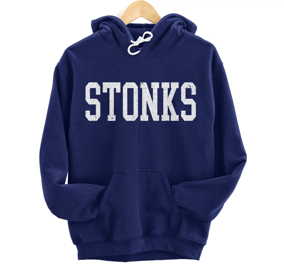 Stonks Dank Meme Man Stock Trader Trending Fresh Fun Gift Pullover Hoodie