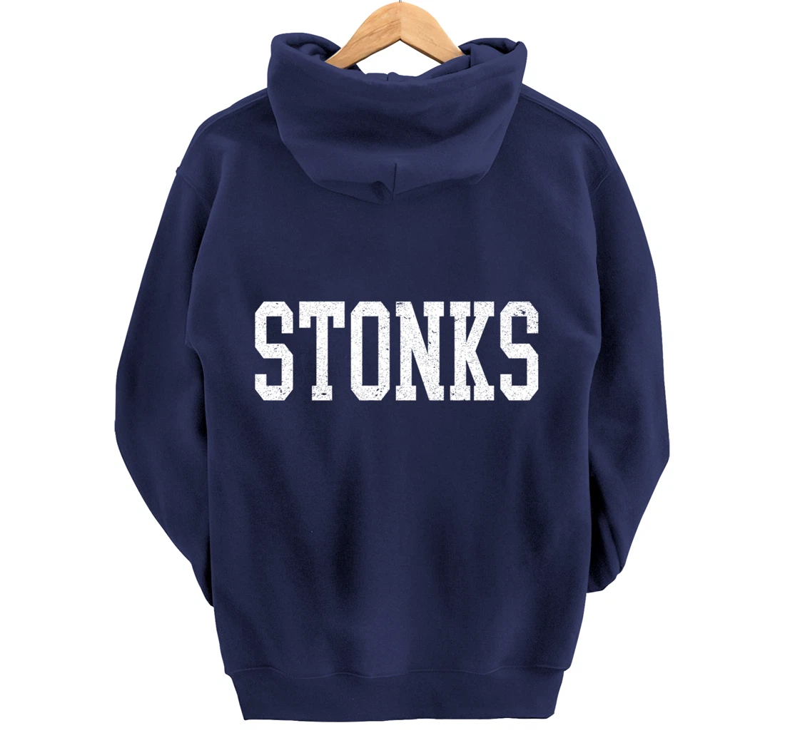 Stonks Dank Meme Man Stock Trader Trending Fresh Fun Gift Pullover Hoodie