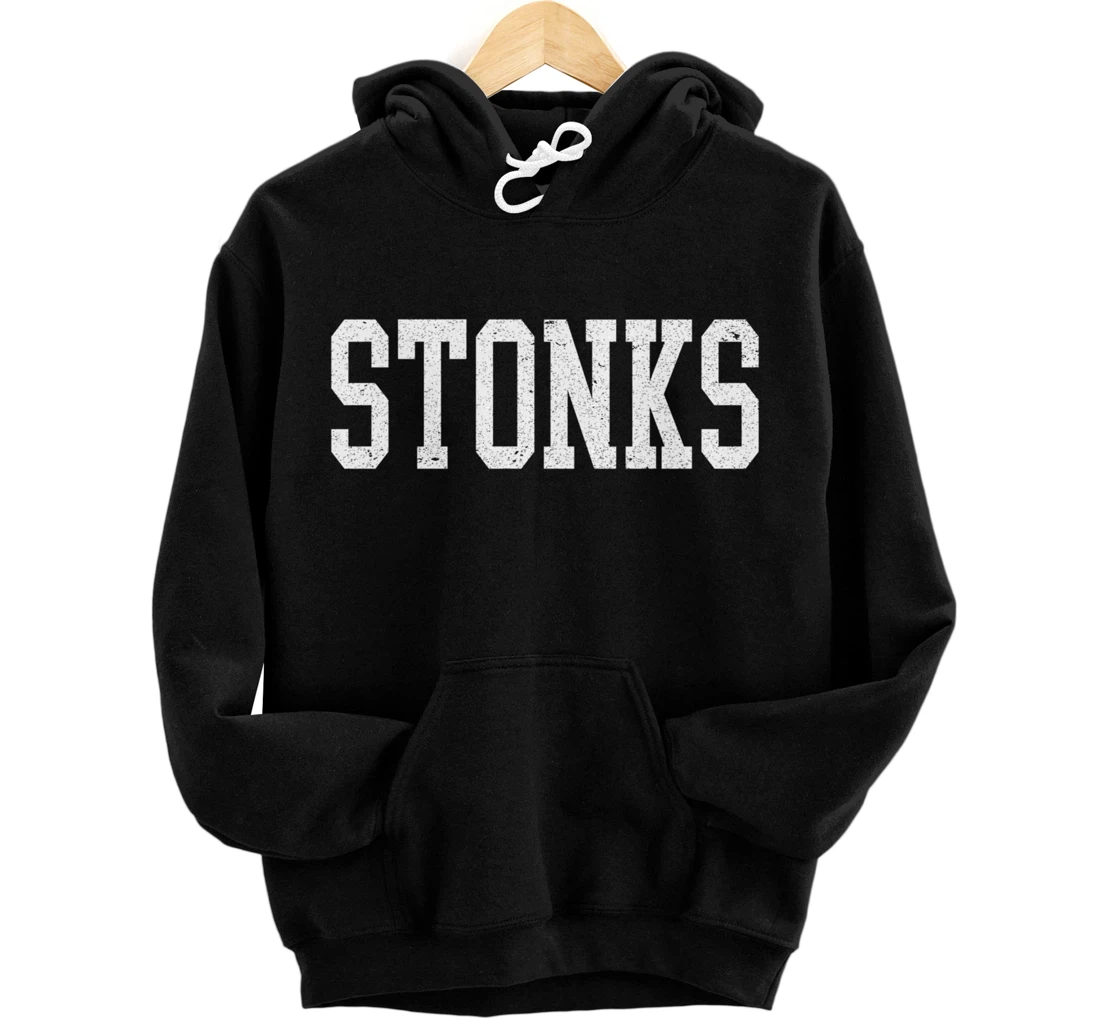 Stonks Dank Meme Man Stock Trader Trending Fresh Fun Gift Pullover Hoodie