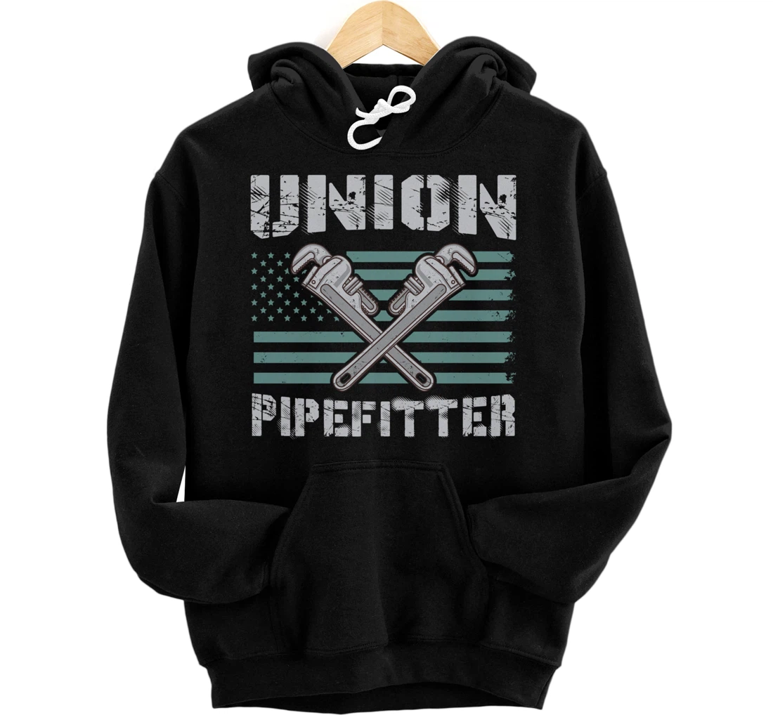 Union Pipefitter Flag for Pipefitter Pullover Hoodie