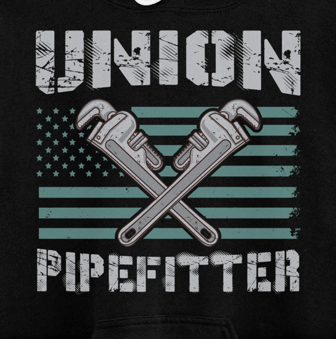 Union Pipefitter Flag for Pipefitter Pullover Hoodie