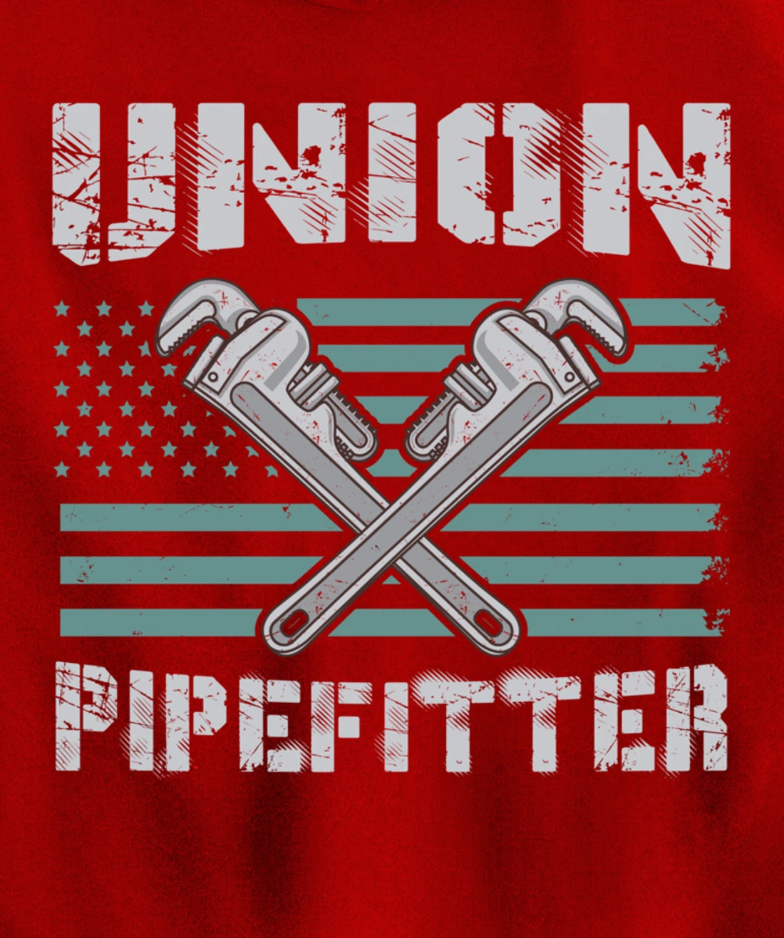 Union Pipefitter Flag for Pipefitter Pullover Hoodie