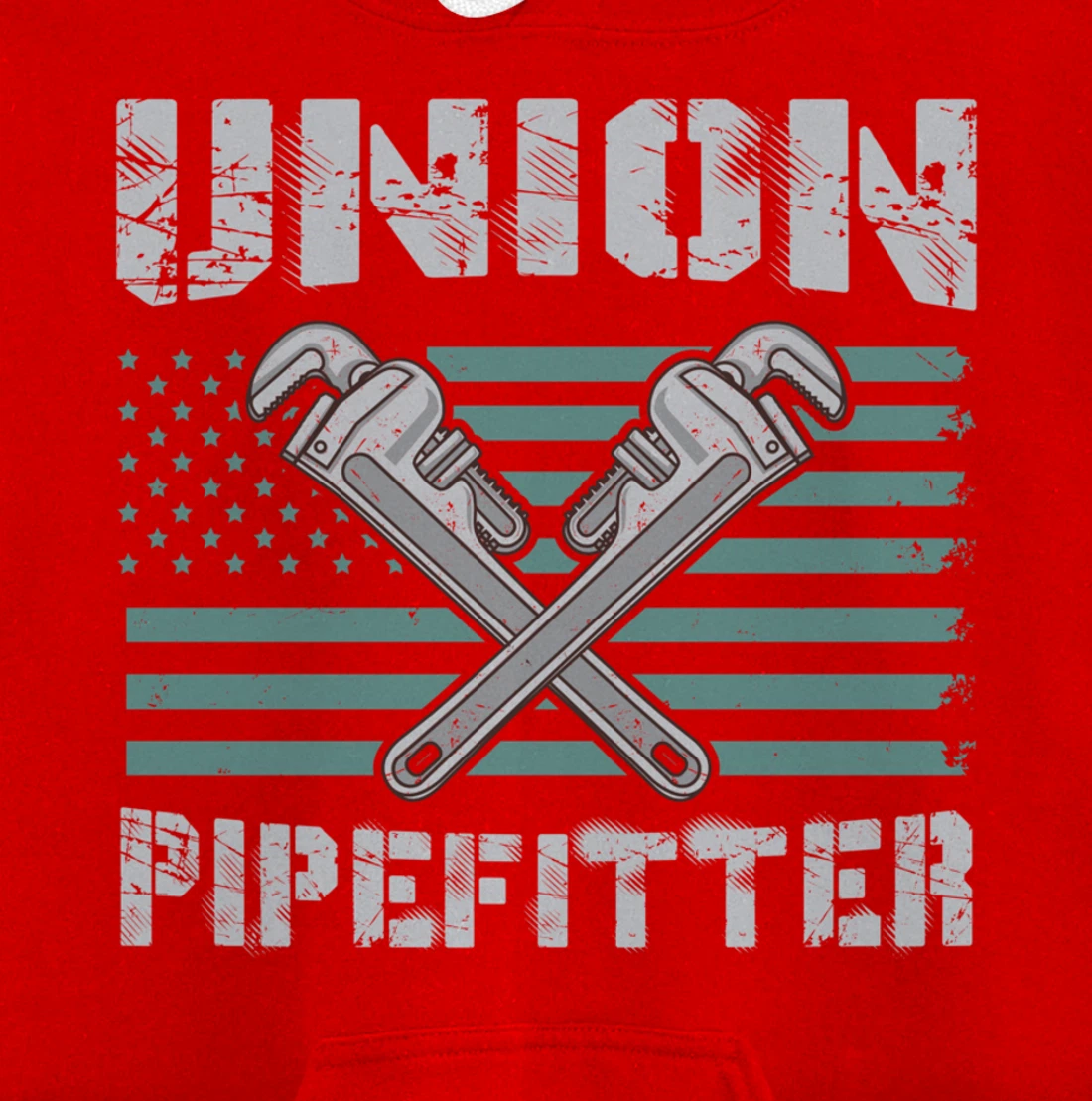 Union Pipefitter Flag for Pipefitter Pullover Hoodie