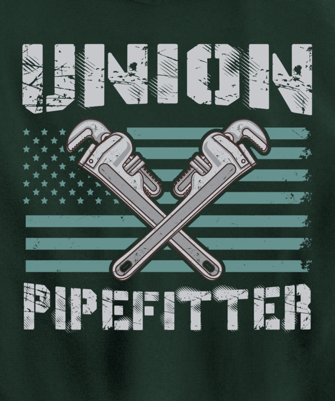 Union Pipefitter Flag for Pipefitter Pullover Hoodie