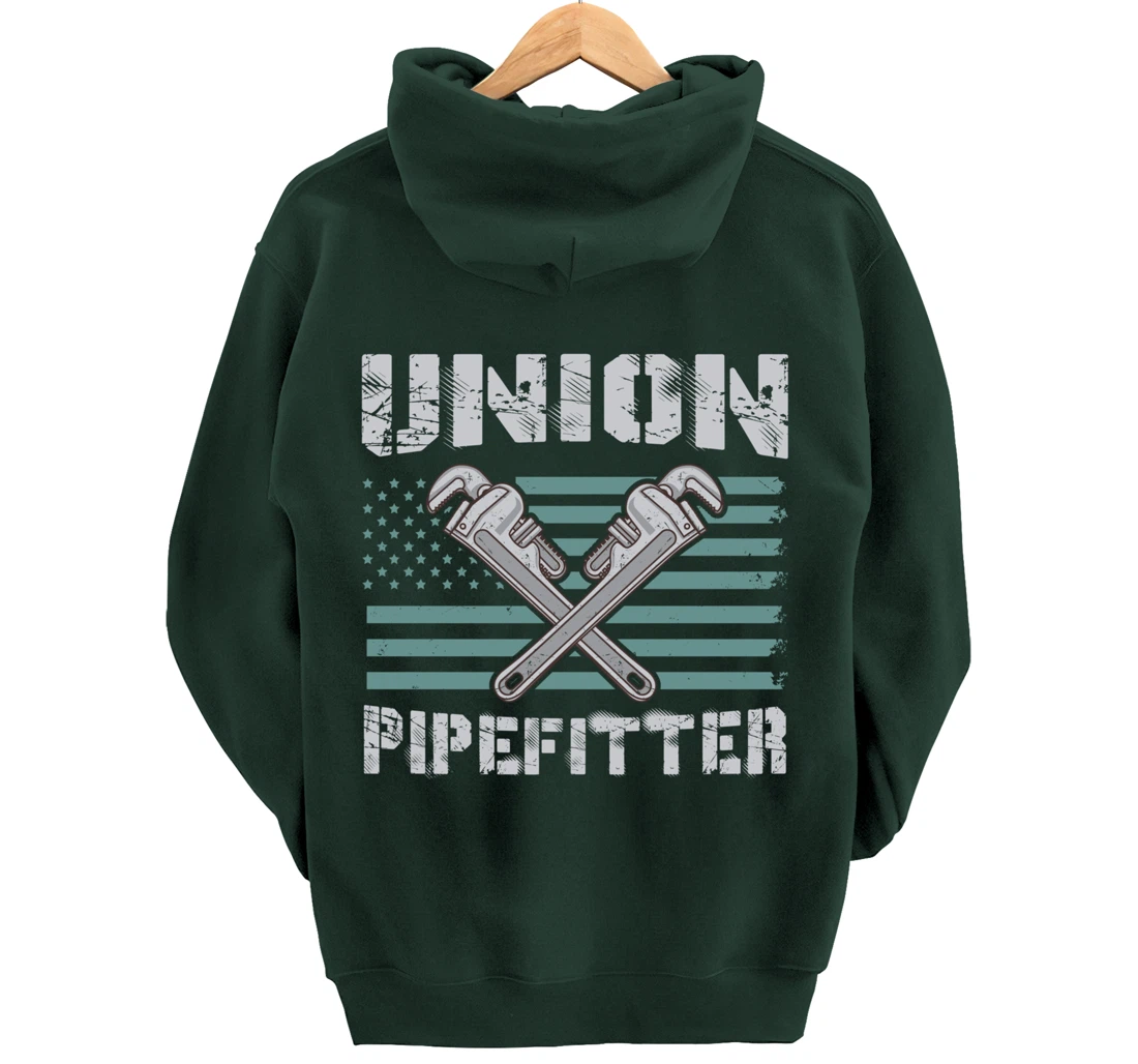 Union Pipefitter Flag for Pipefitter Pullover Hoodie
