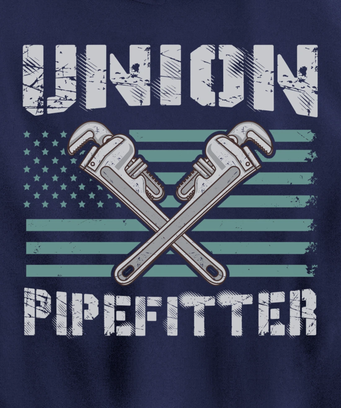Union Pipefitter Flag for Pipefitter Pullover Hoodie