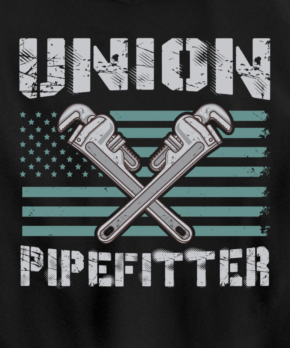 Union Pipefitter Flag for Pipefitter Pullover Hoodie