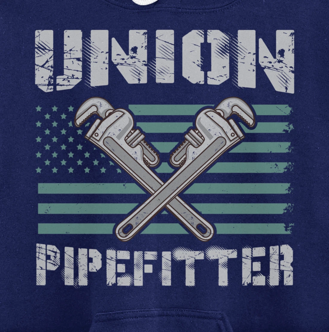 Union Pipefitter Flag for Pipefitter Pullover Hoodie