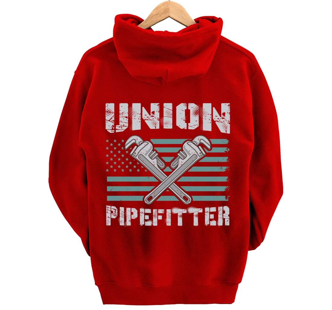 Union Pipefitter Flag for Pipefitter Pullover Hoodie