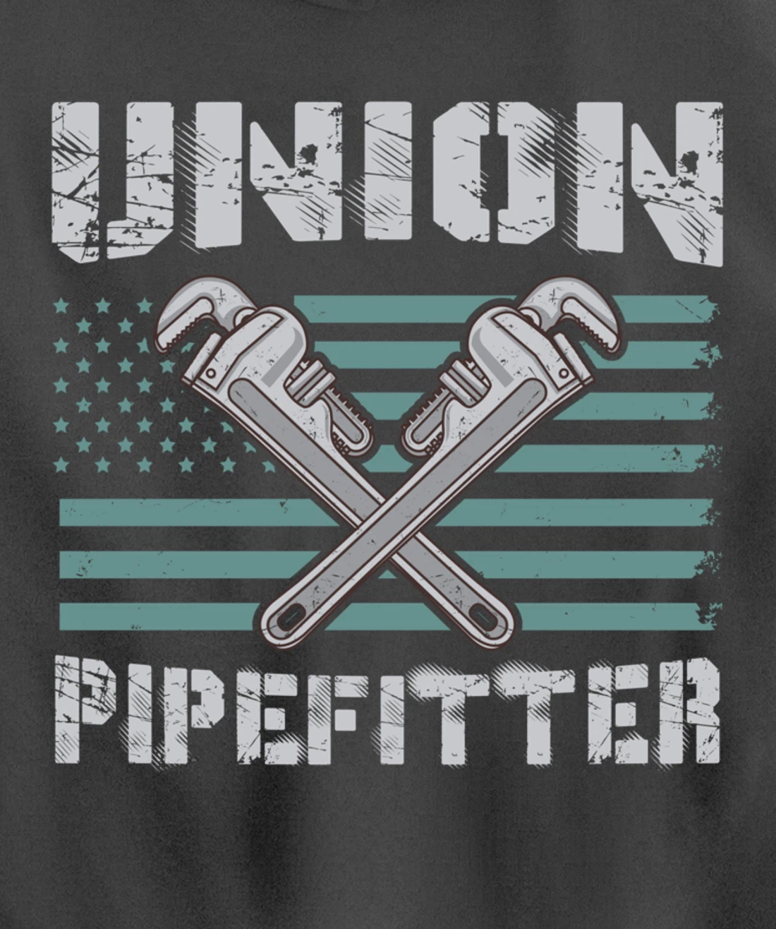 Union Pipefitter Flag for Pipefitter Pullover Hoodie