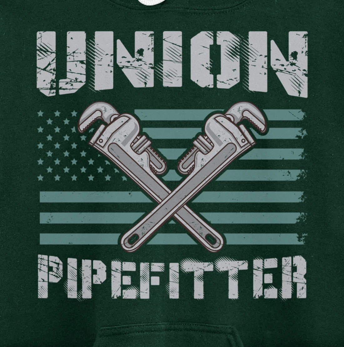 Union Pipefitter Flag for Pipefitter Pullover Hoodie