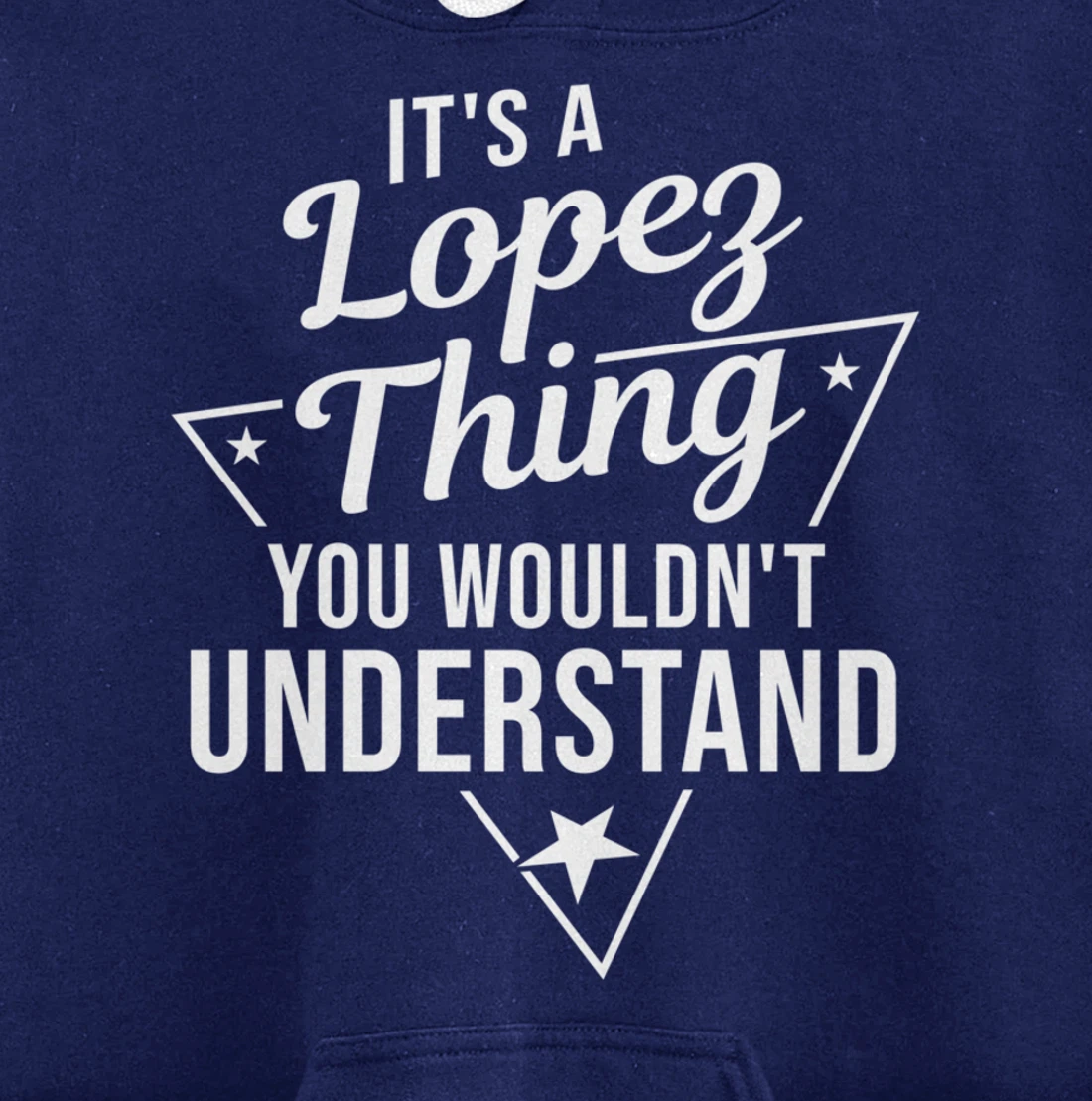 Womens It's A Lopez Thing You Wouldn't Understand Name Gift Pullover Hoodie