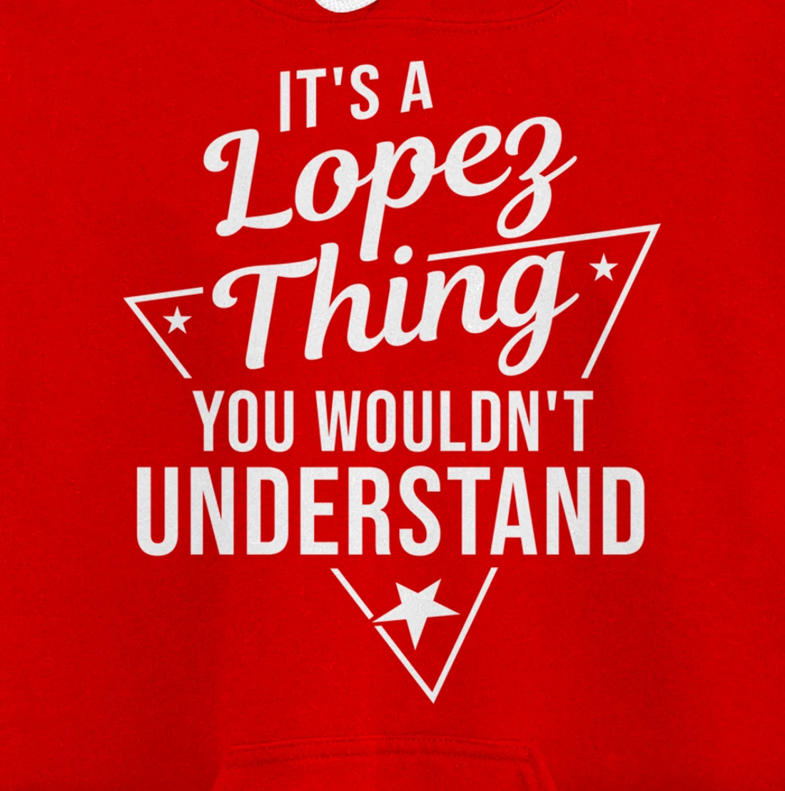 Womens It's A Lopez Thing You Wouldn't Understand Name Gift Pullover Hoodie